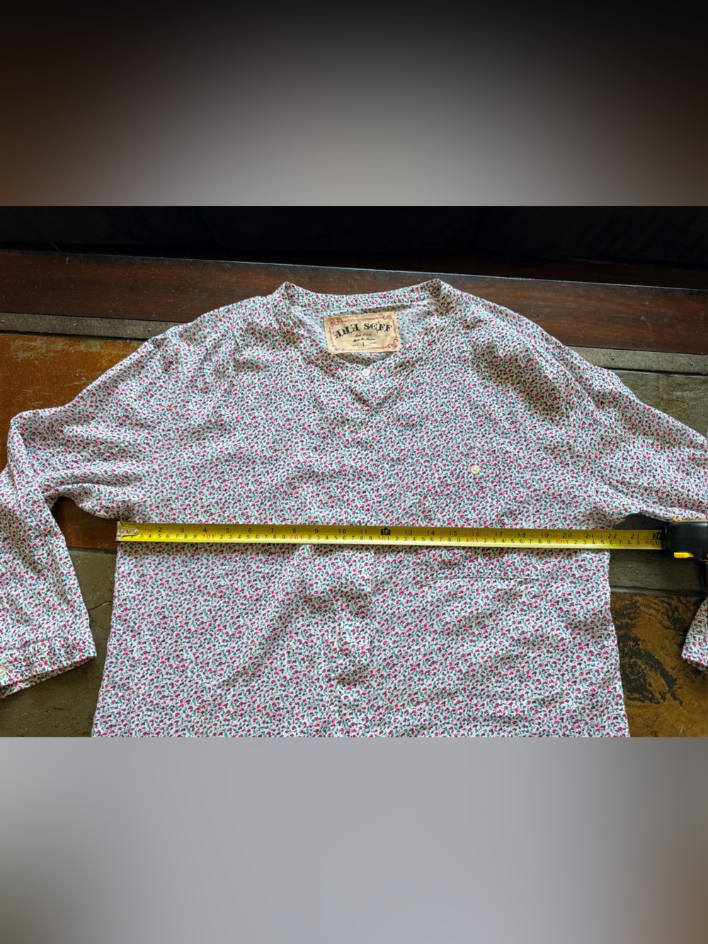 Made in India Anna SEFF rare cotton lightweight dainty floral large blouse